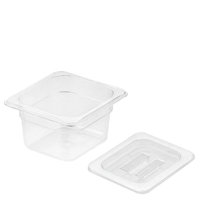 100mm Clear GN Pan 1/6 Food Tray with Lid
