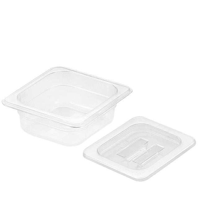 65mm Clear GN Pan 1/6 Food Tray with Lid