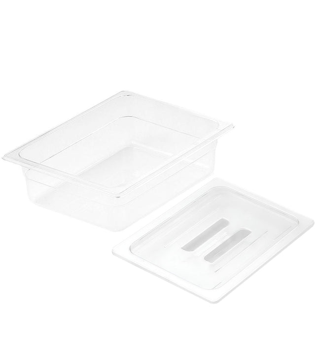100mm Clear GN Pan 1/2 Food Tray with Lid