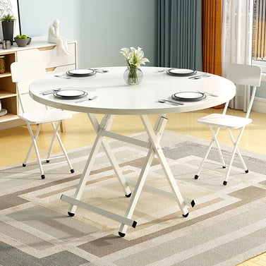 White Round Dining Table