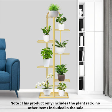 7 Tier Gold Metal Plant Flowerpot Display Rack