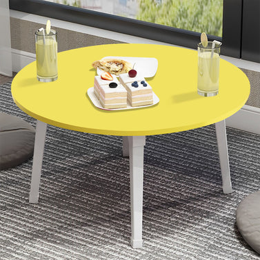Yellow Portable Round  Floor Table