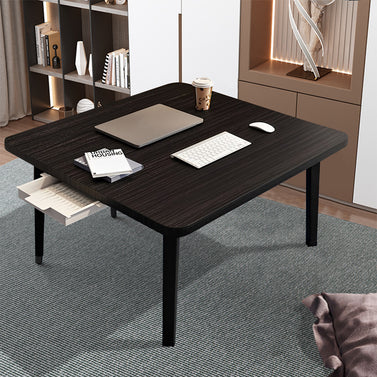 Black Portable  Square Floor Table