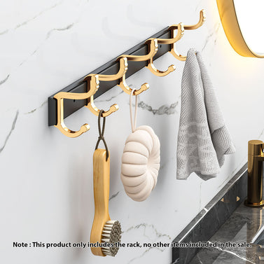41cm Wall Mounted Towel Rack with Durable Hooks
