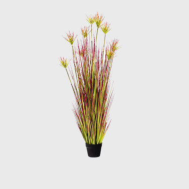 150cm Purple-Red Artificial Indoor Potted Papyrus Plant Tree