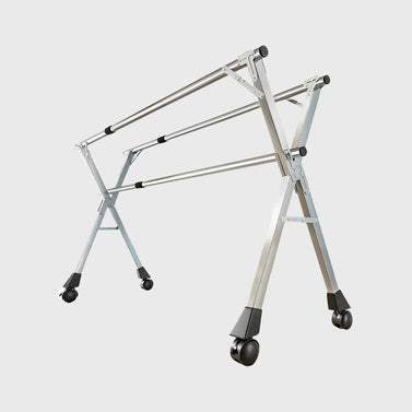1.6m Portable Standing Clothes Drying Rack with Wheels