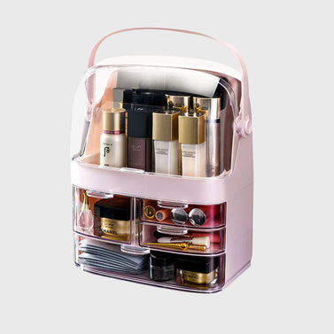 3 Tier Pink Countertop Cosmetic Storage Organiser