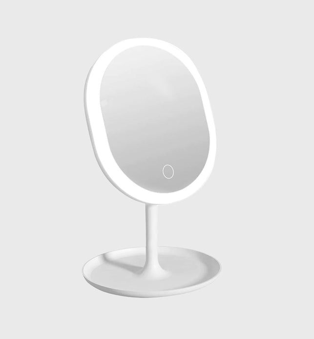 20cm White Rechargeable LED Light Makeup Mirror