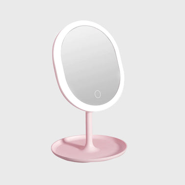 20cm Pink Rechargeable LED Light Makeup Mirror