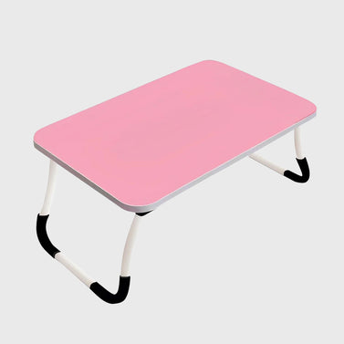 Pink Foldable Study Bed Table Adjustable Portable Desk Stand
