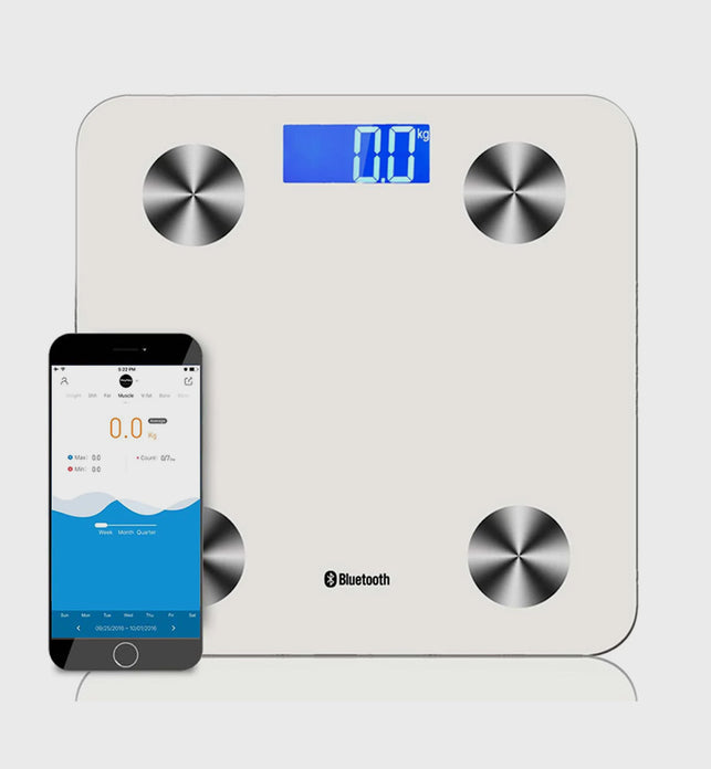 Wireless Bluetooth Digital Body Fat Scale White