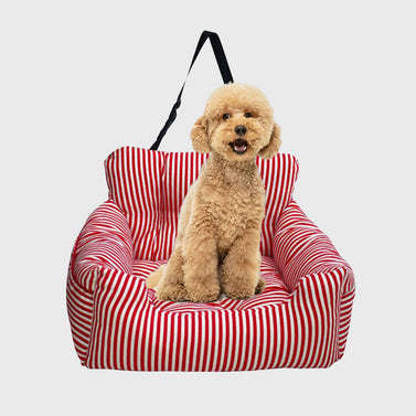 Portable Soft Padded Car Seat Dog Carrier Bed Red