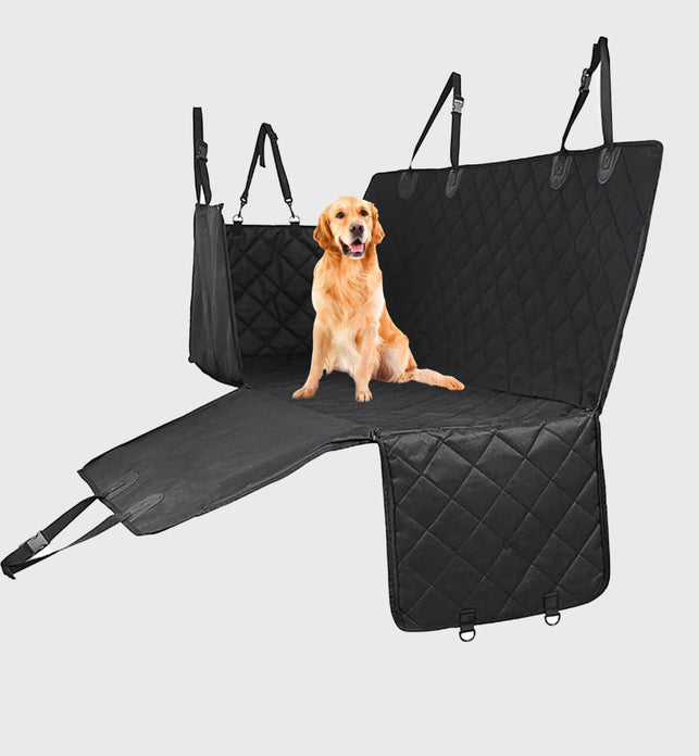 Luxury Oxford Waterproof Pet Back Seat Mat Black