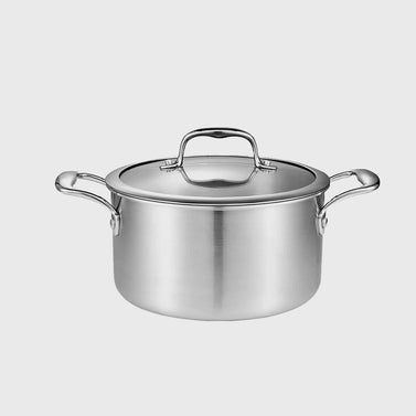 28cm Stainless Steel Soup Pot with Glass Lid