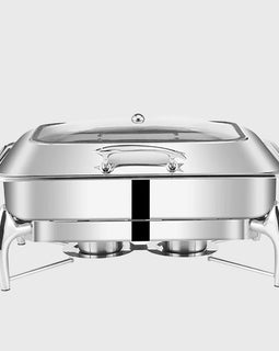 Stainless Steel Rectangular Chafing Dish with Top Lid