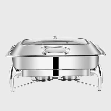 Stainless Steel Rectangular Chafing Dish with Top Lid