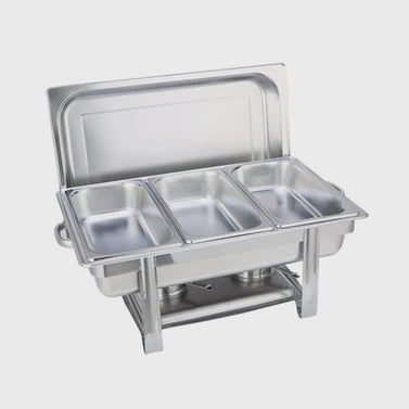 Stainless Steel Chafing Food Warmer Triple Tray