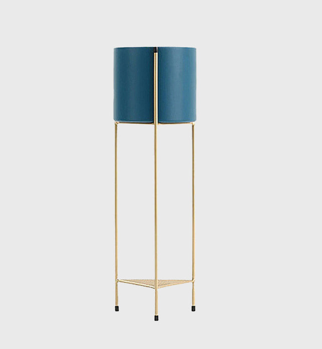 81CM Gold/Blue 2 Layer Plant Stand