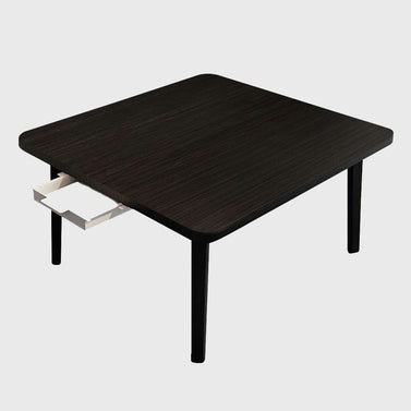 Black Portable  Square Floor Table