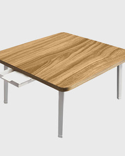Wood-Colored Portable Floor Table