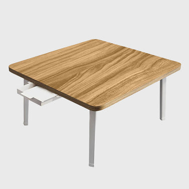 Wood-Colored Portable Floor Table