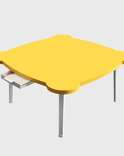 Yellow Minimalist Cat Ear Portable Floor Table