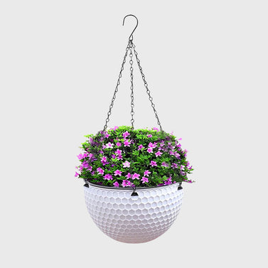 White Small Hanging Flower Pot