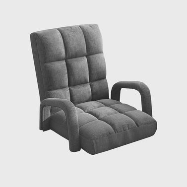 Floor Recliner Lazy Chair with Armrest Grey