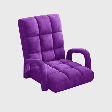 Floor Recliner Lazy Chair with Armrest Purple