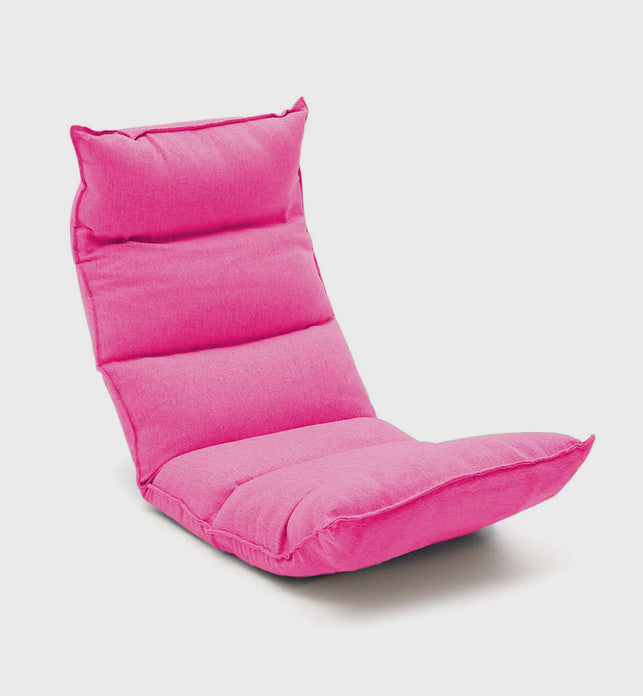 Leather Floor Recliner Lazy Chair Pink