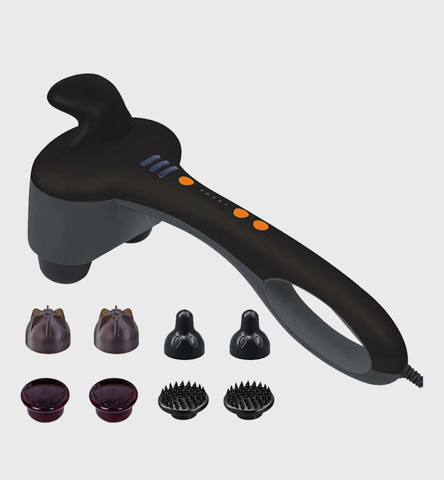 Handheld Massager with Soothing Heat Black