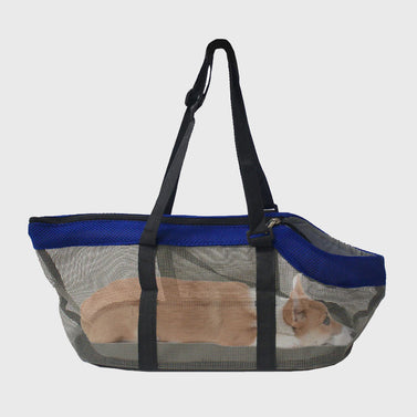 Waterproof Breathable Net Mesh Pet Carrier Bag Grey
