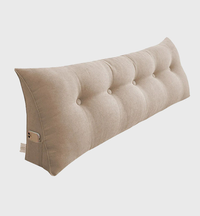 120cm Beige Wedge Bed Cushion