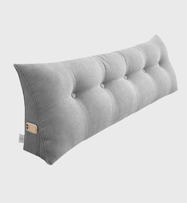 120cm Silver Wedge Bed Cushion