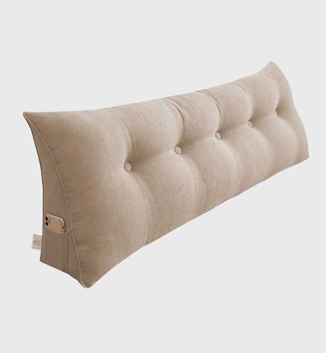 150cm Beige Wedge Bed Cushion