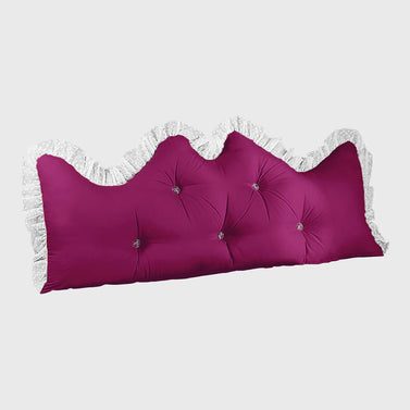 120cm Burgundy Princess Headboard Pillow