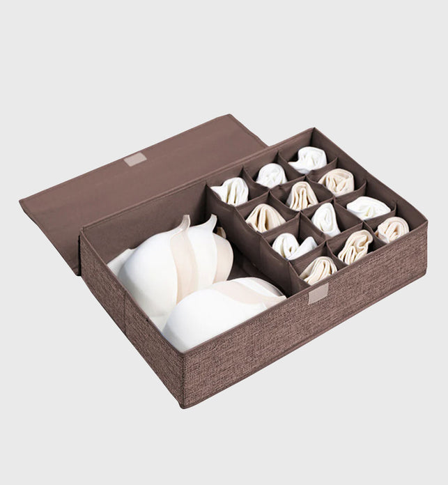 Coffee Flip Top Underwear Storage Box