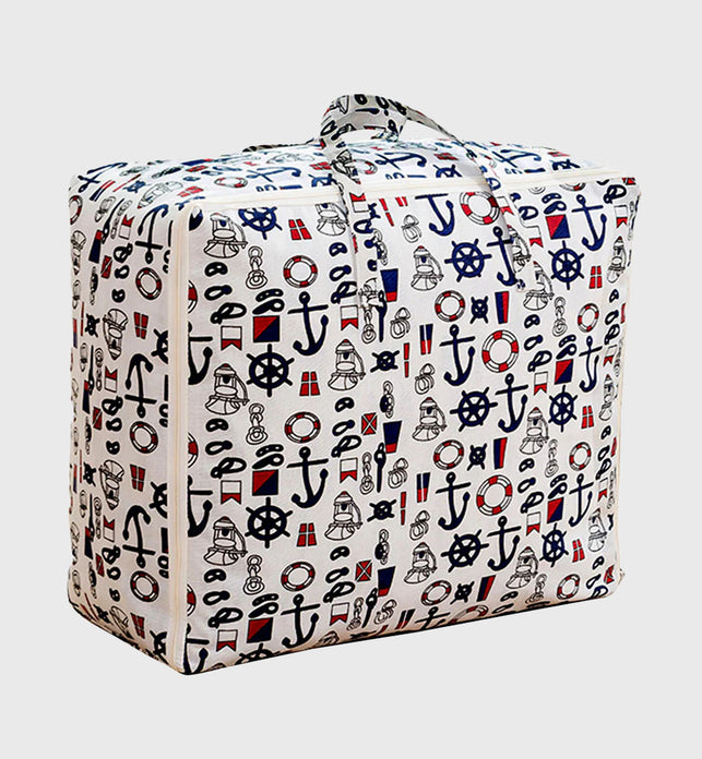 Nautical Icons Exta Large Storage Luggage Bag