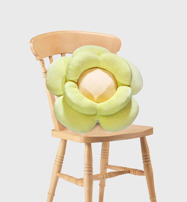 Green Double Flower Shape Cushion