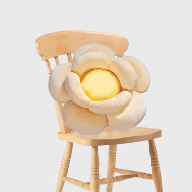 Beige Double Flower Shape Cushion