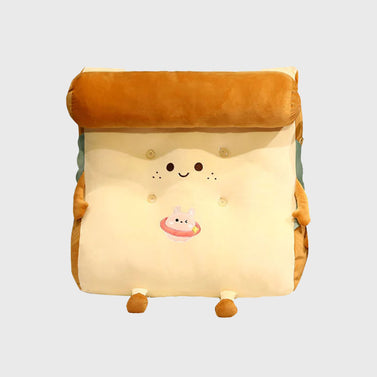Smiley Face Toast Bread Wedge Cushion