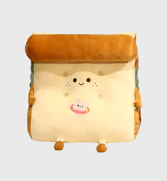 Cute Face Toast Bread Wedge Cushion
