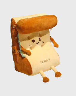 Cute Face Toast Bread Wedge Cushion Small