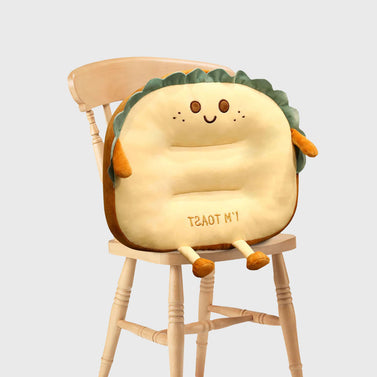 Smiley Face Toast Bread Cushion