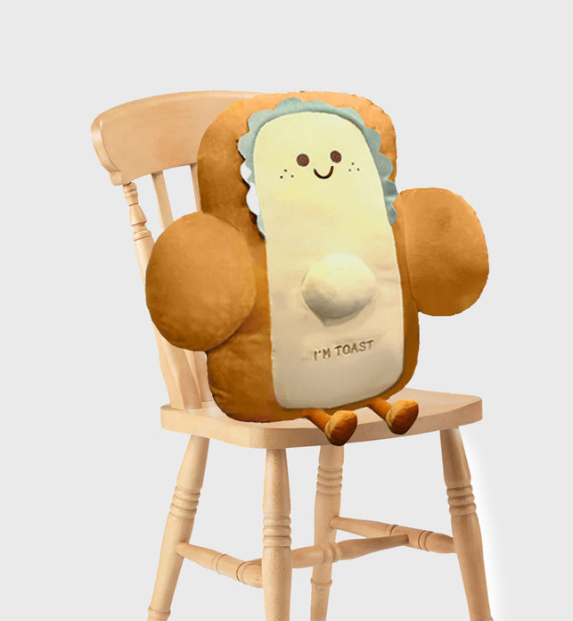 58cm Smiley Face Toast Bread Cushion