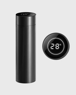 500ML Smart Thermometer Bottle Vacuum Flask Black