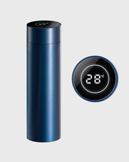 500ML Smart Thermometer Bottle Vacuum Flask Blue