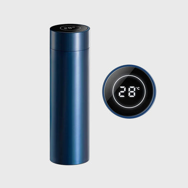 500ML Smart Thermometer Bottle Vacuum Flask Blue