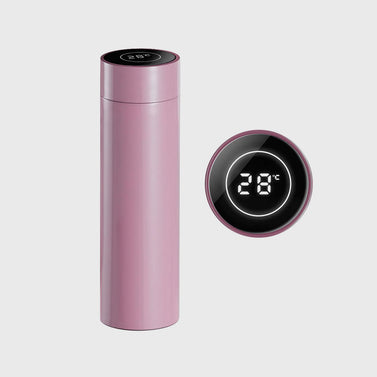 500ML Smart Thermometer Bottle Vacuum Flask Pink