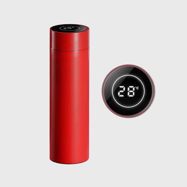 500ML Smart Thermometer Bottle Vacuum Flask  Red